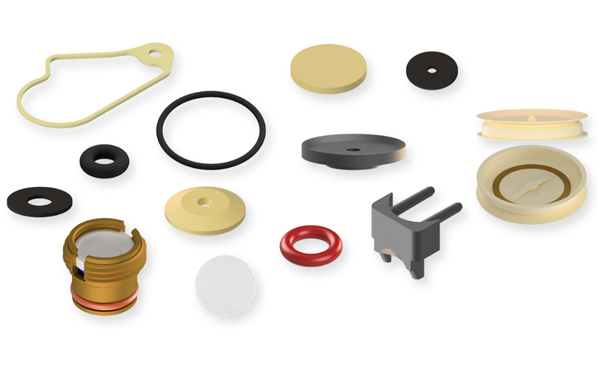13 Parts, making up Ameron's Oxygen Mask Overhaul Kit